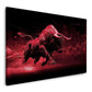 Toro finanza digitale motivazione successo rosso dinamico quadro