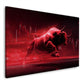 Toro finanza digitale motivazione successo rosso in movimento quadro
