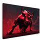 Toro finanza digitale motivazione successo rosso potente quadro