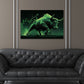 Toro finanza digitale motivazione successo verde dinamico quadro