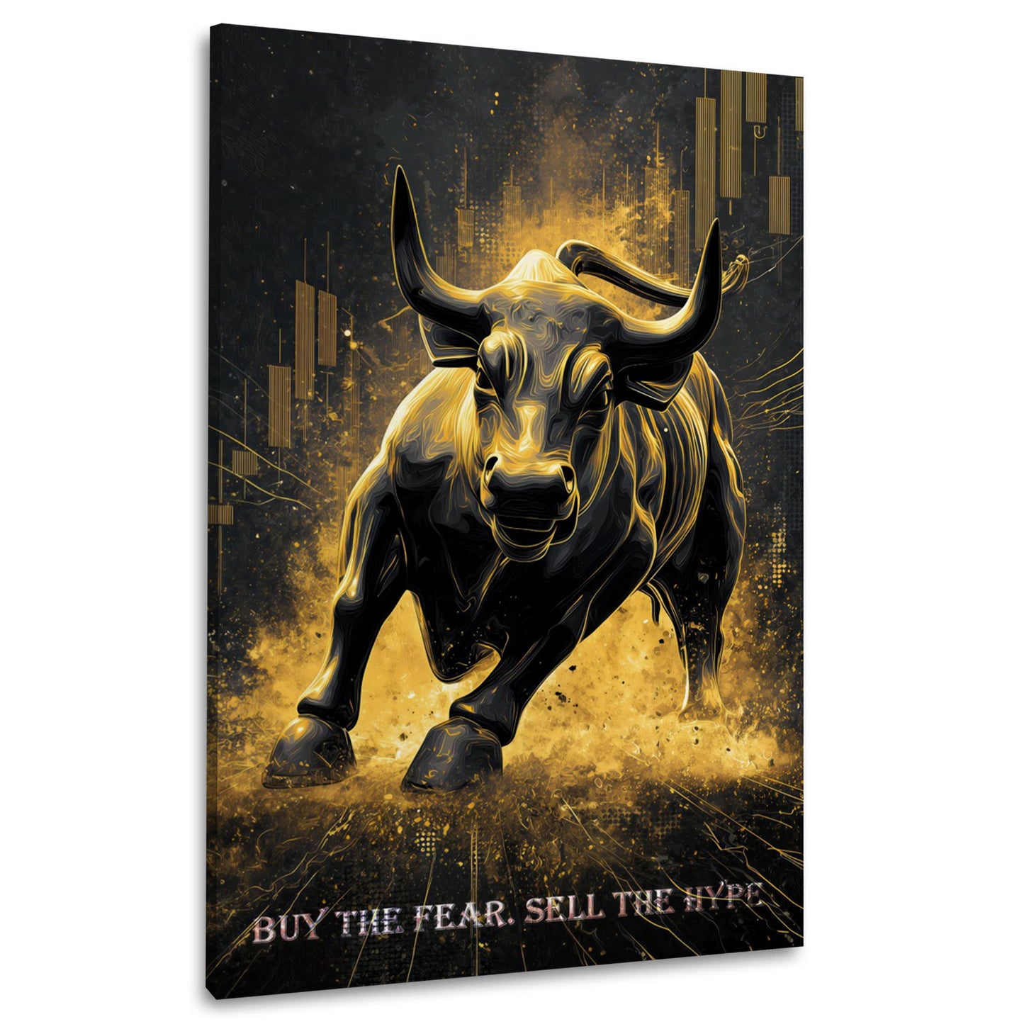 Toro oro borsa trading successo compra paura vendi hype quadro