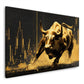 Toro oro in movimento borsa trading successo quadro