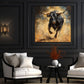 Toro ritratto frontale astratto dai colori vivaci quadro