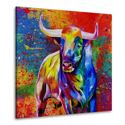 Toro spagnolo pop art colorato arte animale quadro