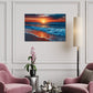 Quadro tramonto sul mare in soggiorno