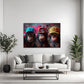 Tre scimmie cool panorama in stile contemporaneo quadro