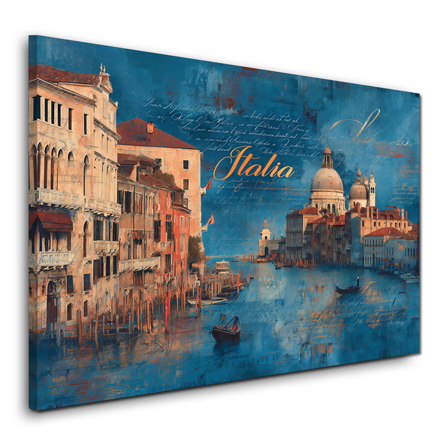 Venezia canal grande santa maria della salute gondola italia quadro