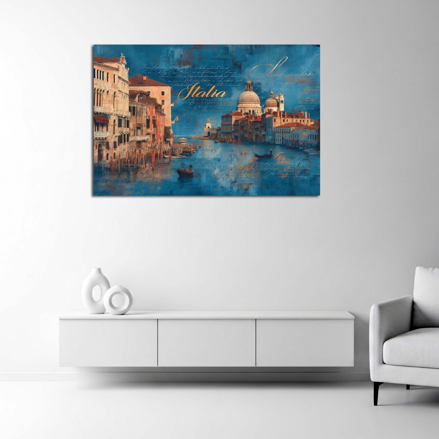 Venezia canale Italia gondola architettura romantica quadro