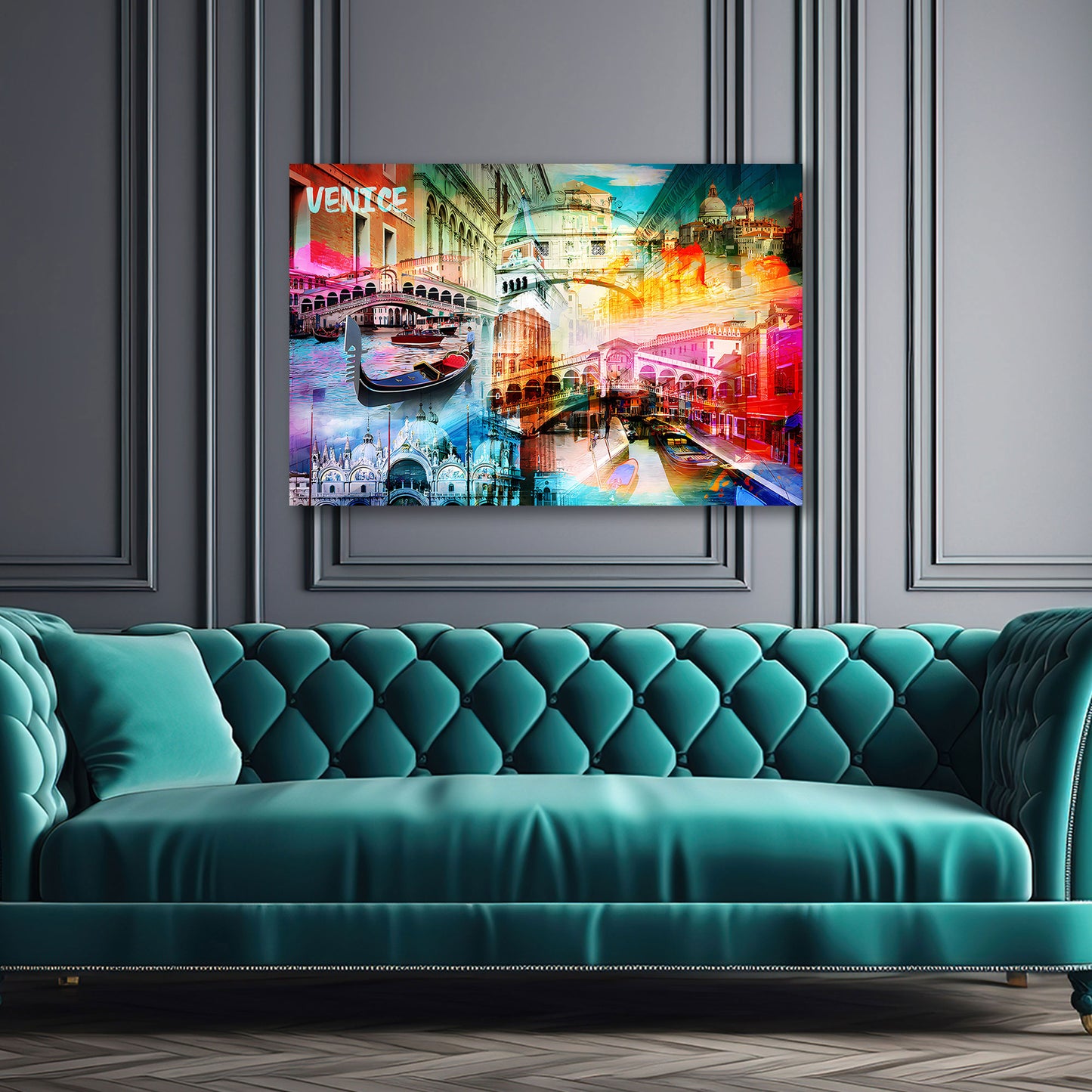 Venezia Pop Art gondole canali ponte di rialto quadro