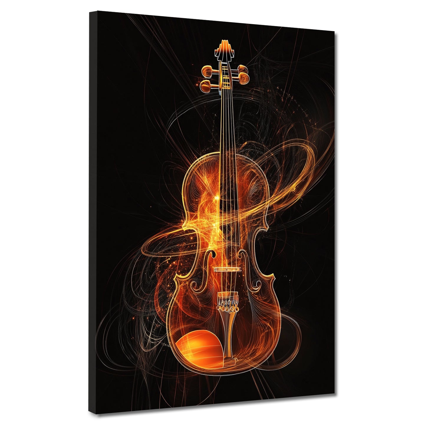 Violino arte astratta energia musicale quadro