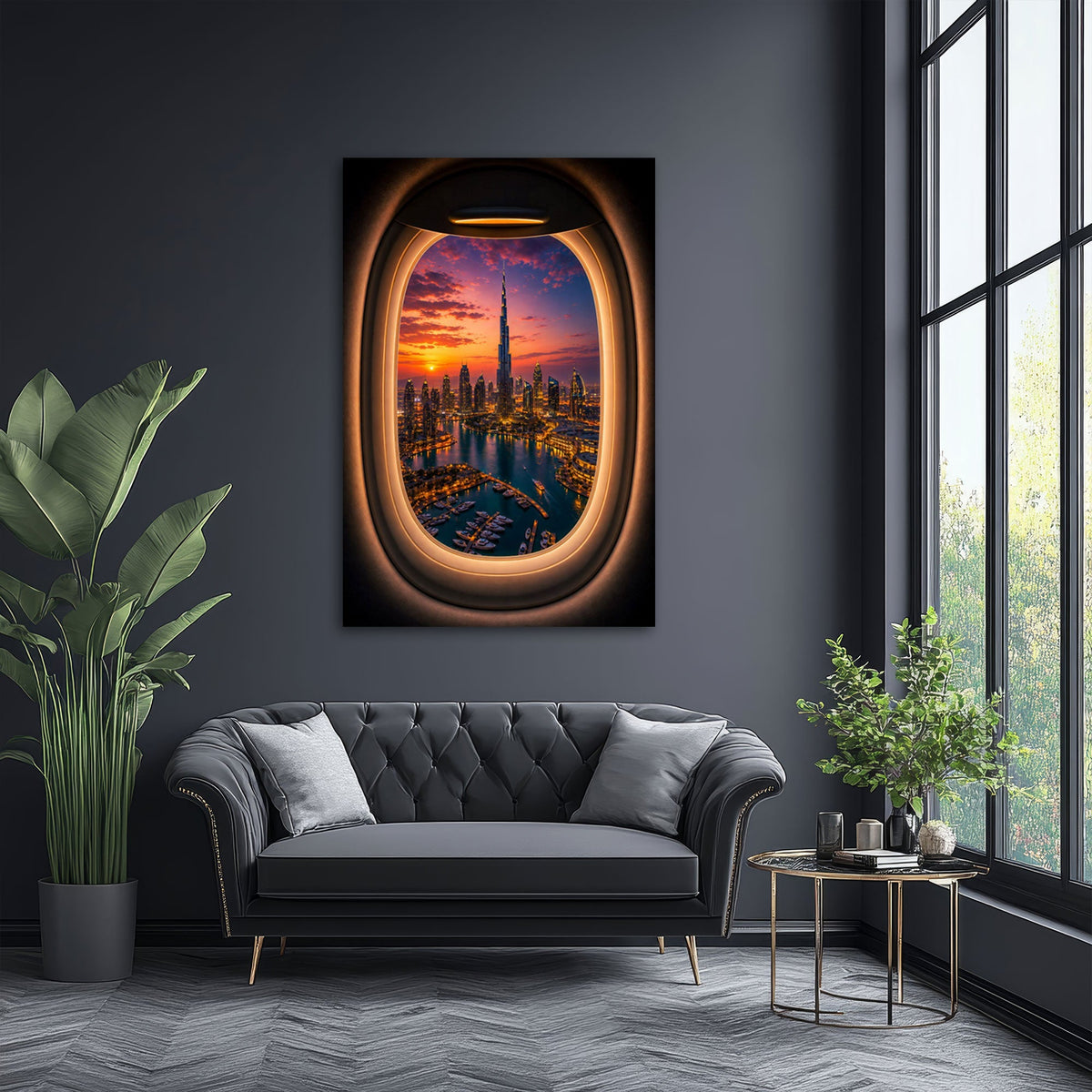 Quadro marina di Dubai ambientato
