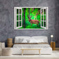 Quadro stampa su tela Cervo Wonderful View, Finestra