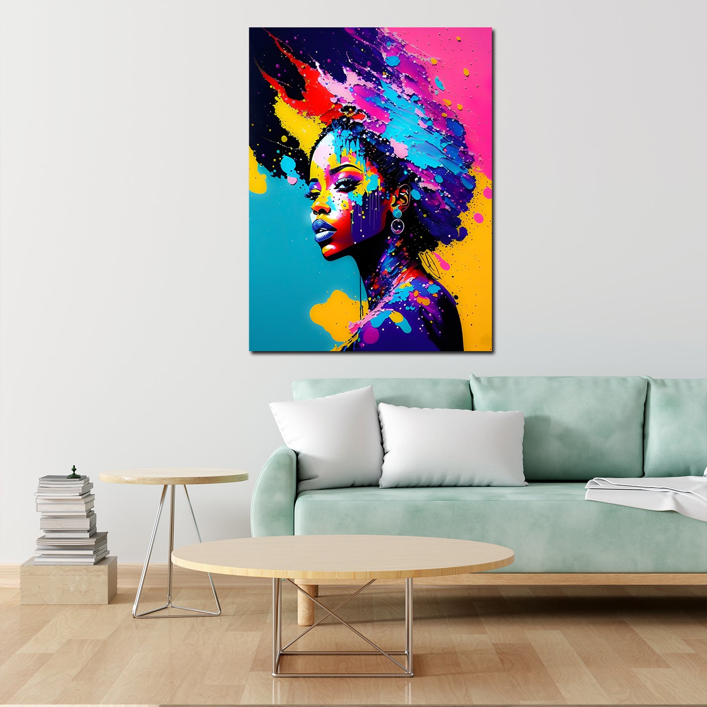 Quadro stampa su tela Pop Art African Beauty