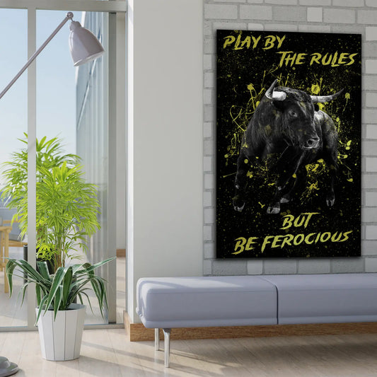 Quadro stampa su tela Pop Art moderno motivazionale toro Abstract Style