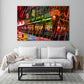 Quadro stampa su tela Retro Diner Bar Abstract Style
