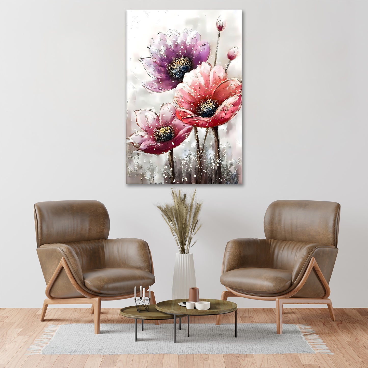 Quadro stampa su tela astratto fiori Paint Colour Edition, natura