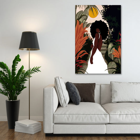 Quadro astratto stampa su tela donna africana bellissimia Abstract Afro-Look