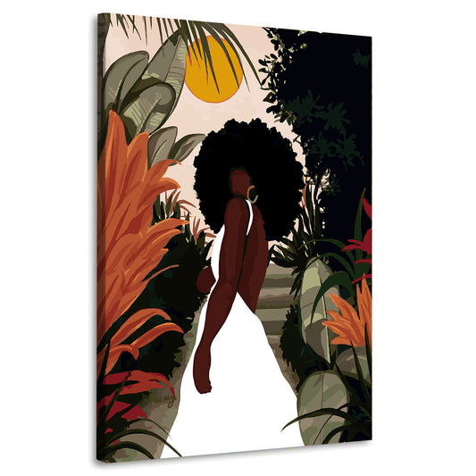 Quadro astratto stampa su tela donna africana bellissimia Abstract Afro-Look