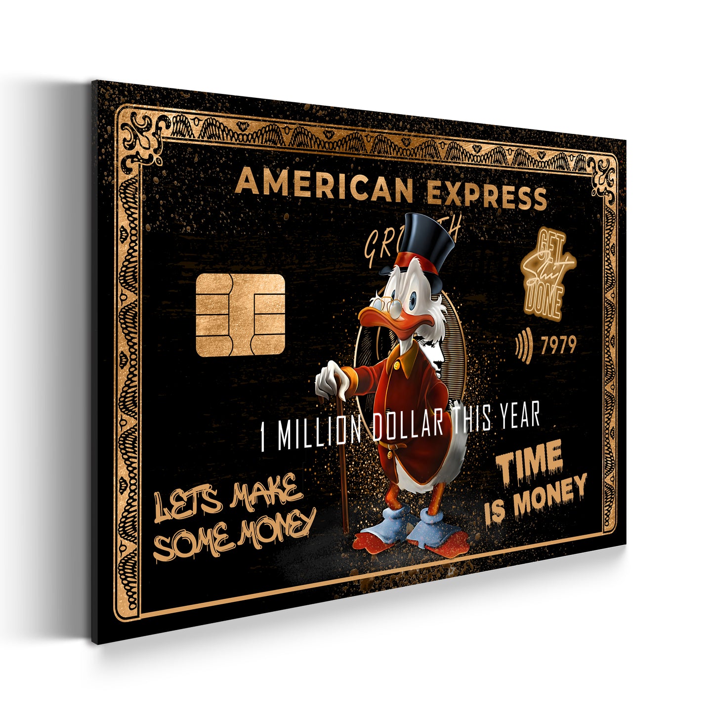 Quadro motivazionale Comic Paperone One Million Dollar