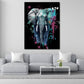 Quadro stampa su tela moderno Abstract Suit Elefant, Pop Art