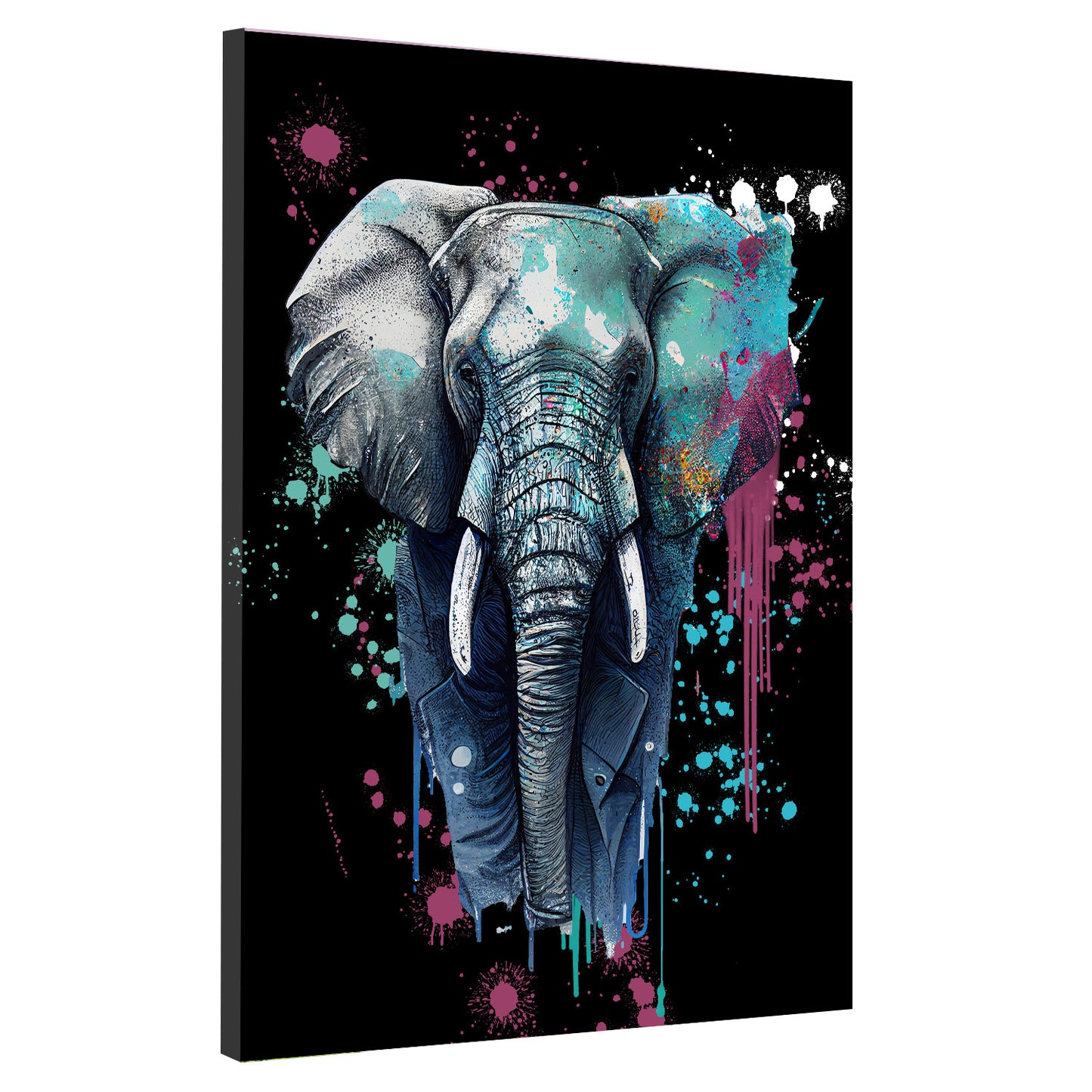 Quadro stampa su tela moderno Abstract Suit Elefant, Pop Art