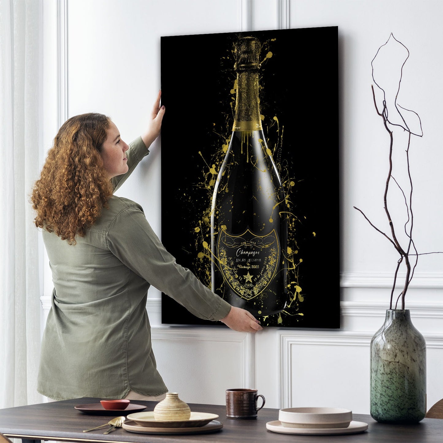 Quadro Bottiglia Luxury Lifestyle Pop Art