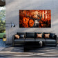 Quadro stampa su tela moderno Cervo Orange Style astratto