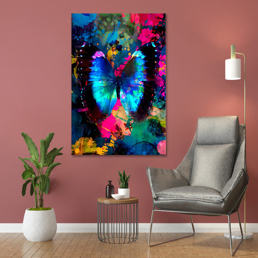 Quadro stampa su tela moderno Farfalla Lifestyle Colour abstrakt Pop Art
