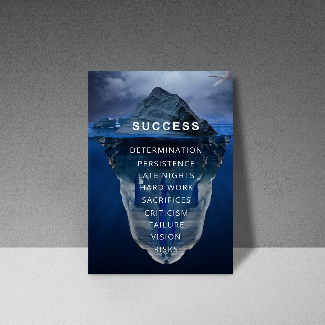 Quadro stampa su tela moderno Iceberg motivazione e successo