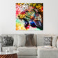 Quadro stampa su tela moderno Leone Street Art Style