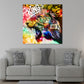 Quadro stampa su tela moderno Leone Street Art Style