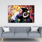 Quadro stampa su tela moderno Pop Art Headphone Monkey
