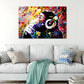 Quadro stampa su tela moderno Pop Art Headphone Monkey