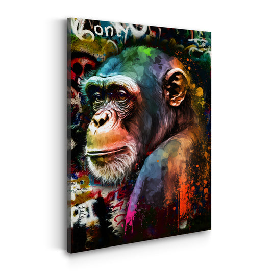 Quadro stampa su tela moderno Pop Art Monkey