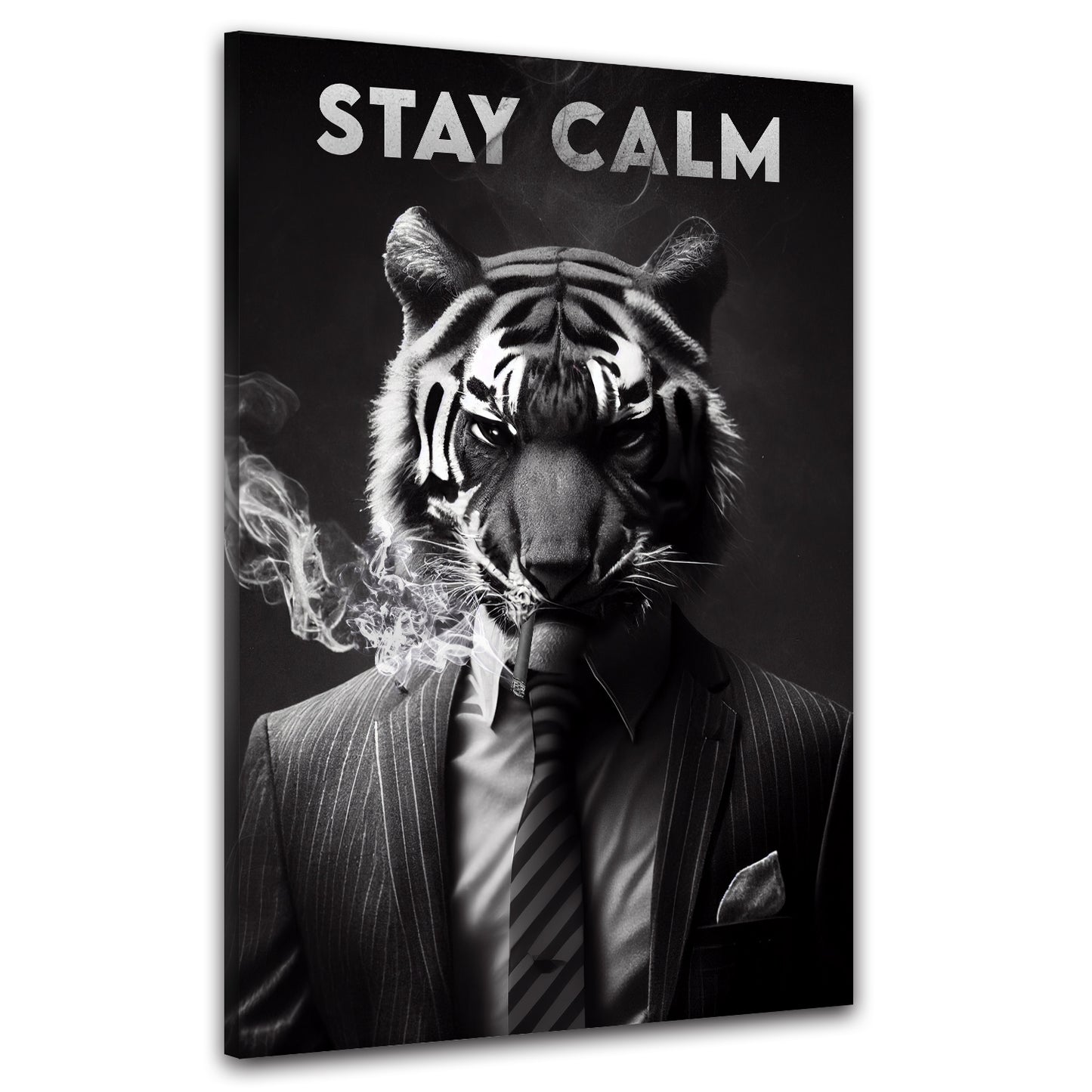 Quadro stampa su tela moderno Pop Art Tigre in abito