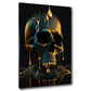 Quadro stampa su tela moderno Skull Gold Abstract