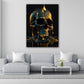 Quadro stampa su tela moderno Skull Gold Abstract