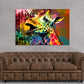 Quadro stampa su tela moderno Street Art Colour Giraffa