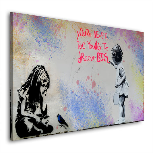 Quadro su tela, Banksy Sogni insoddisfatti di street art