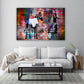 Quadro stampa su tela moderno Street Art Zebra Abstract Colour Style