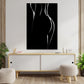 Quadro stampa su tela moderno bella donna vista da dietro, bianco e nero