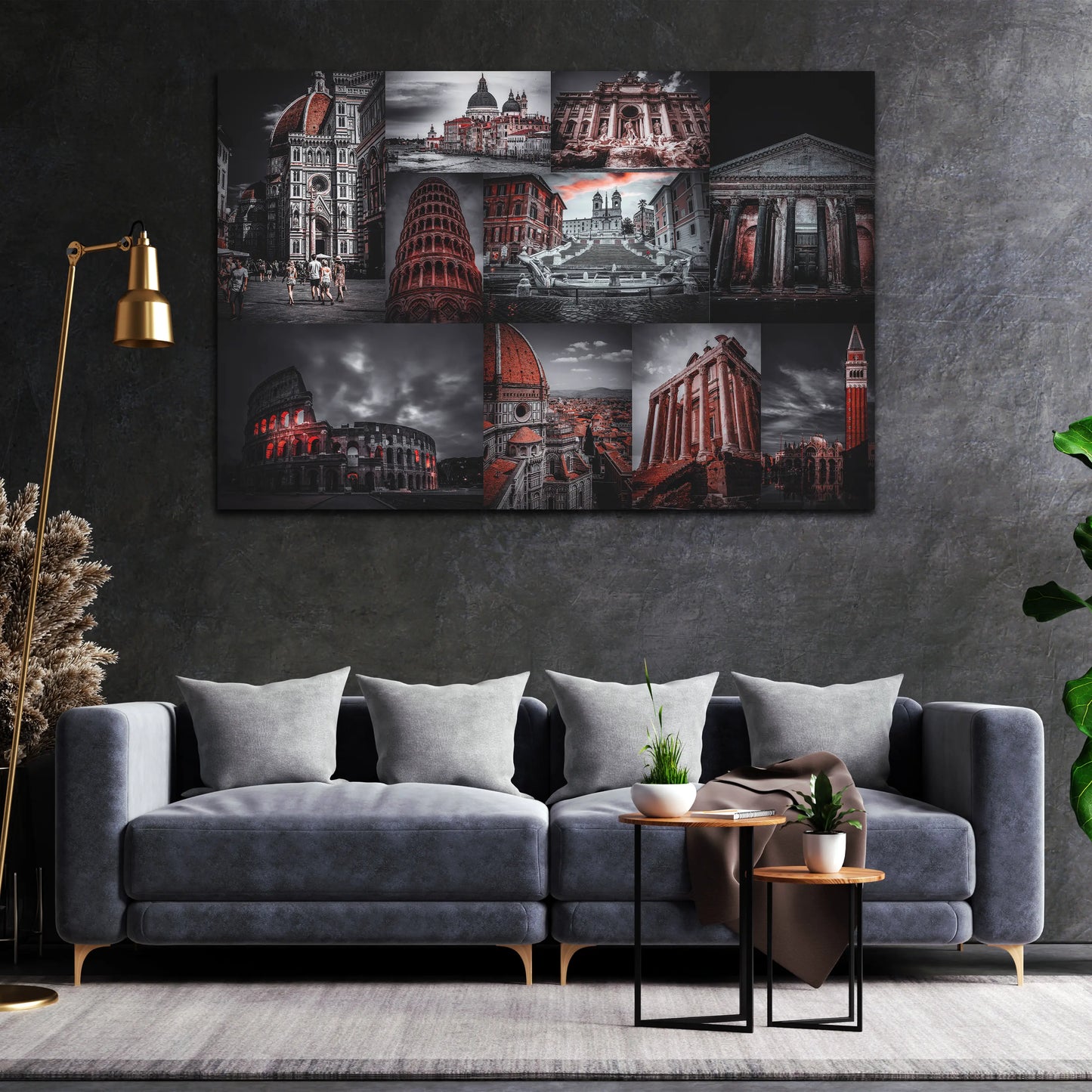 Quadro stampa su tela moderno città Roma, Italia, Beautiful Rome, per uuffio, casa, saggiorno, camera da letto