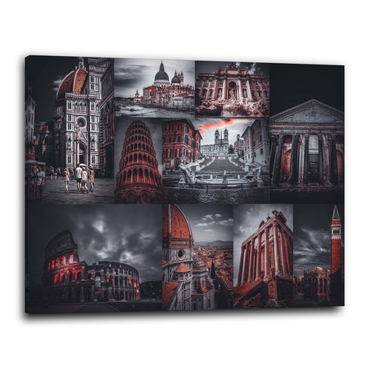 Quadro stampa su tela moderno città Roma, Italia, Beautiful Rome, per uuffio, casa, saggiorno, camera da letto