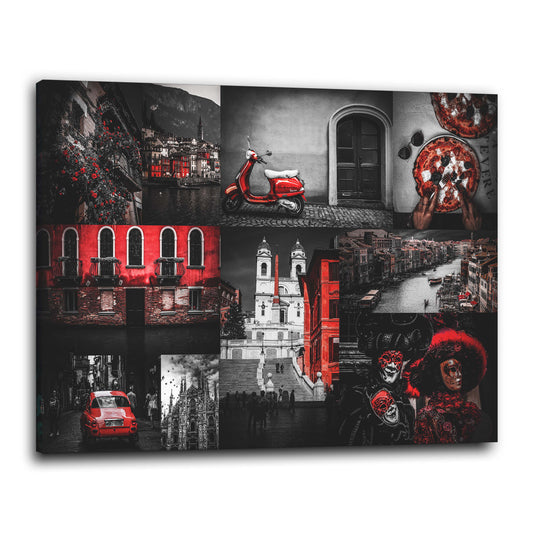 Quadro stampa su tela moderno città Roma, Venezia, Italia, Beautiful Italy per uffio, casa, soggiorno, camera da letto