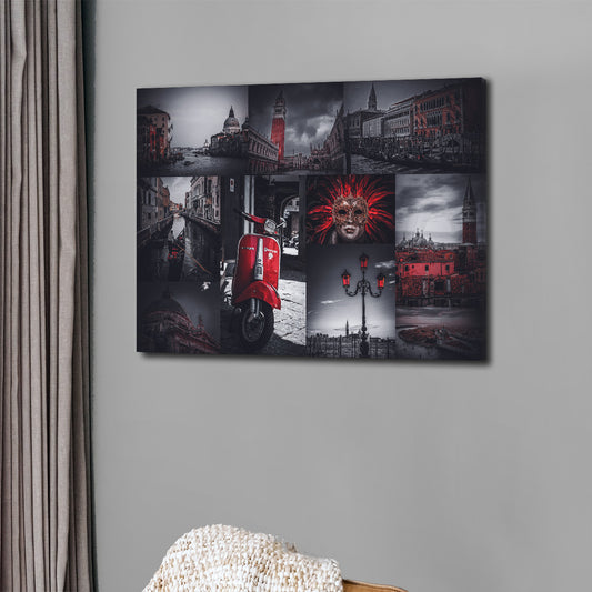 Quadro stampa su tela moderno città Venezia, Italia, Beautiful Venice, per uffio, casa, saggiorno, camera da letto