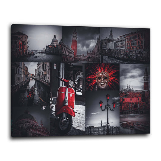 Quadro stampa su tela moderno città Venezia, Italia, Beautiful Venice, per uffio, casa, saggiorno, camera da letto