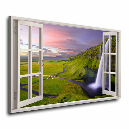 Quadro stampa su tela moderno finestra natura Landscape Style