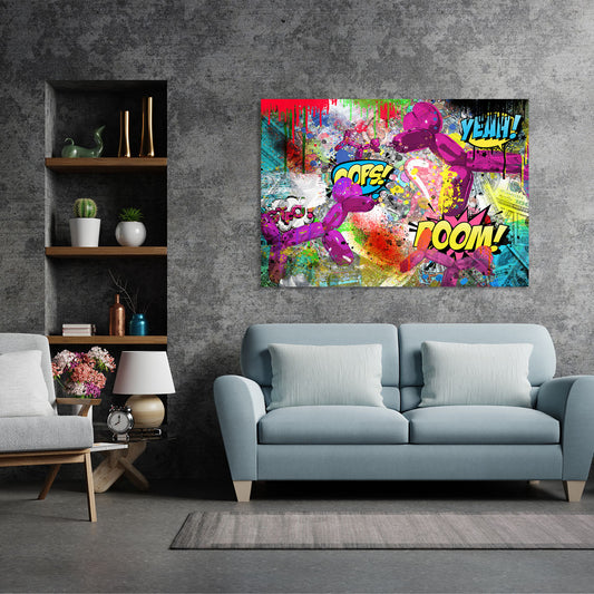 Quadro stampa su tela moderno opera d'arte Pop Art Balloon Dog