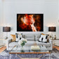 Quadro stampa su tela moderno pallacanestro Basketball Abstract Hand Style