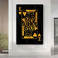 Quadro stampa su tela moderno re delle carte da poker Gold Edition